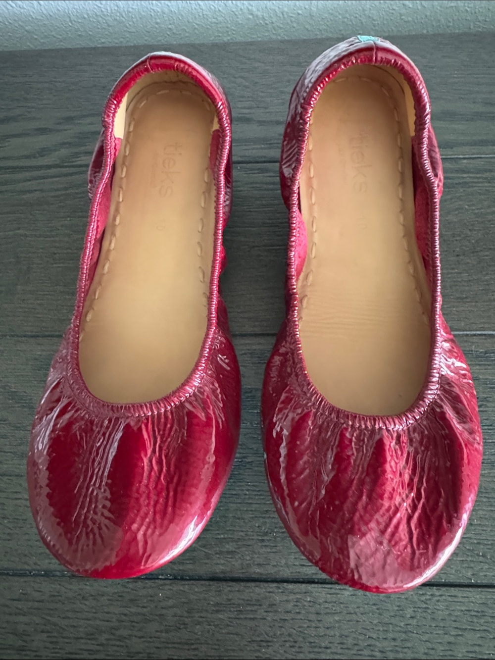 Tieks Red Patent Leather Ballet Flats
